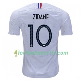 Tenue France Zidane 10 Exterieur Coupe du monde 2018 Maillot de Foot